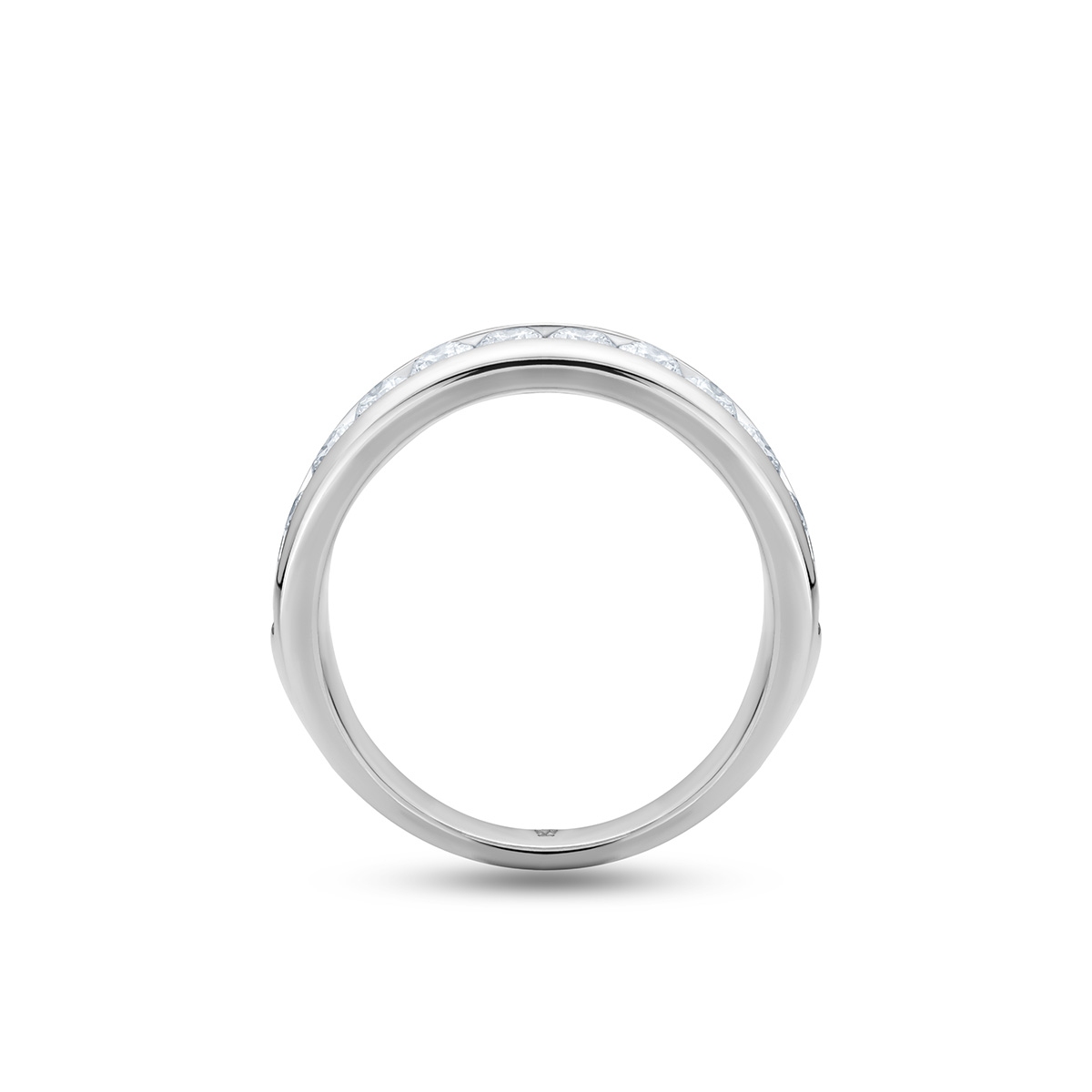 Pierścionek białe złoto z diamentami