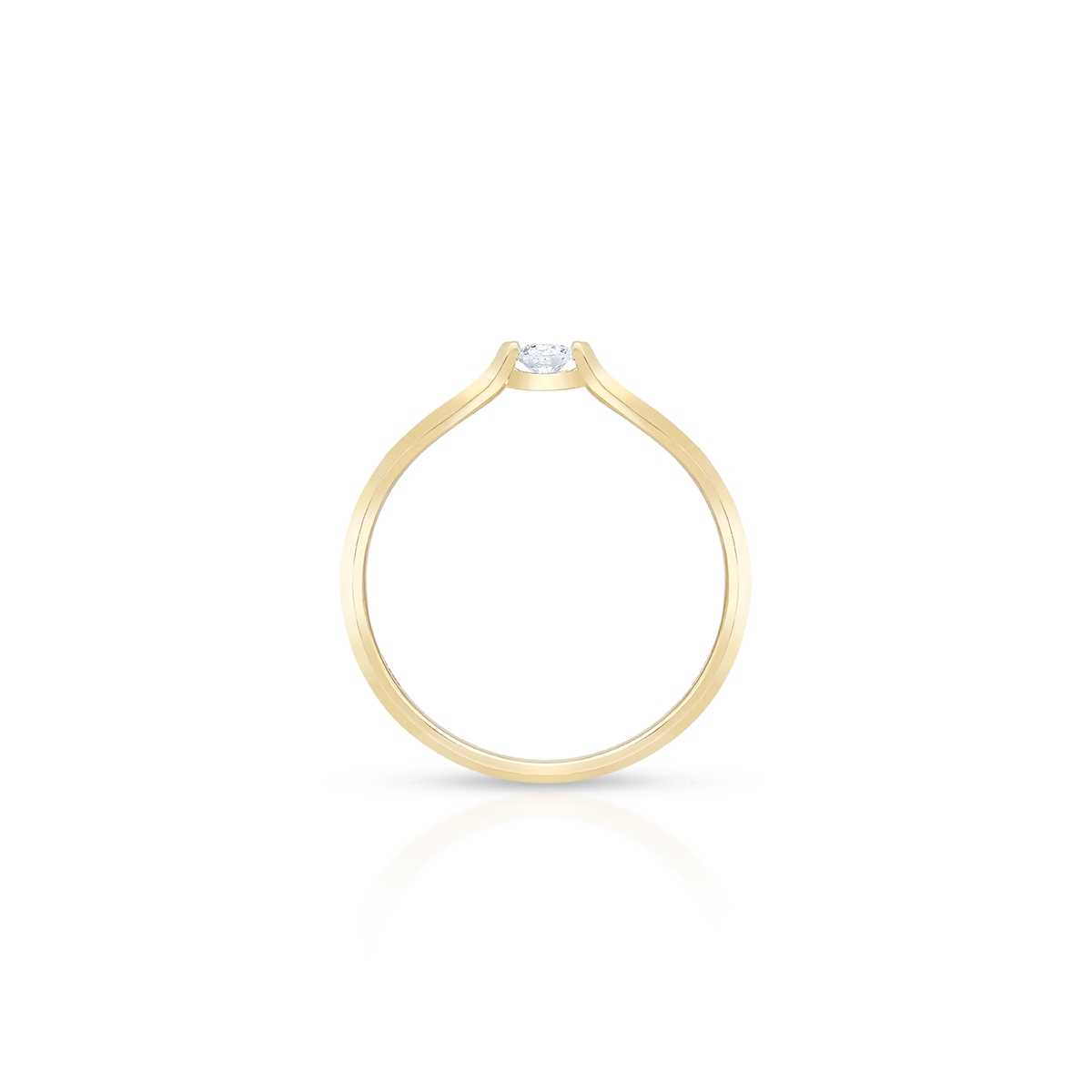 Pierścionek złoty z brylantem