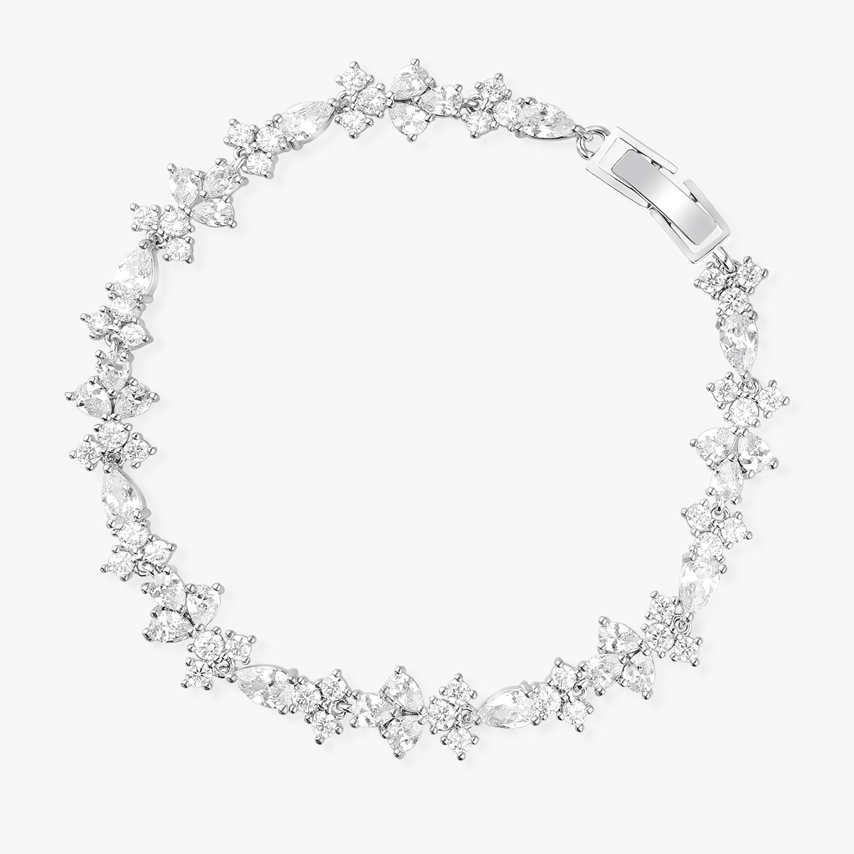 Bransoleta z mosiądzu z cyrkoniami