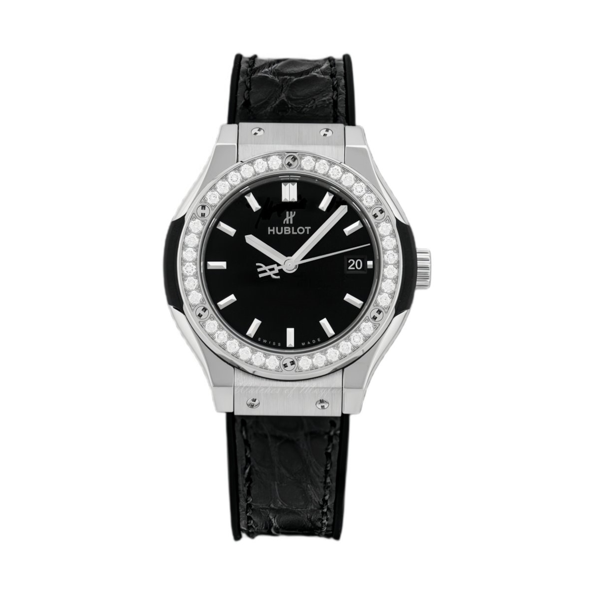 ZEGAREK HUBLOT CLASSIC FUSION TITANIUM DIAMONDS