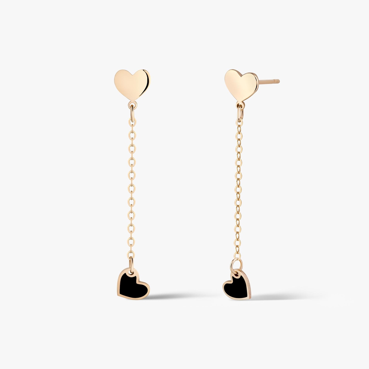 Kolczyki złote z serduszkami