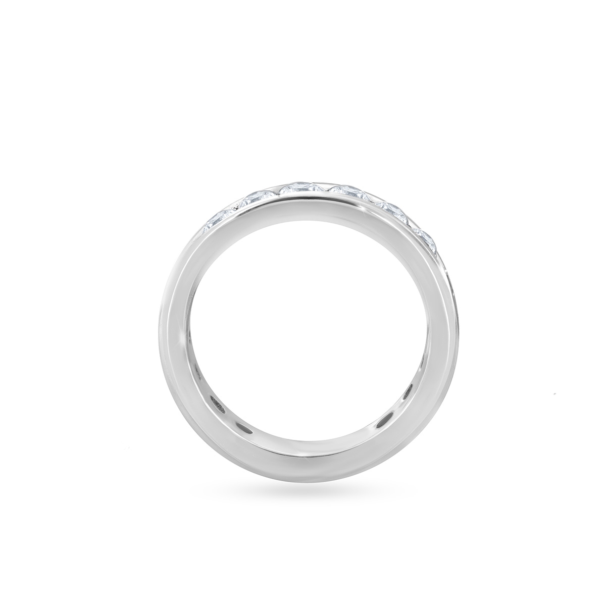 Pierścionek białe złoto z brylantami