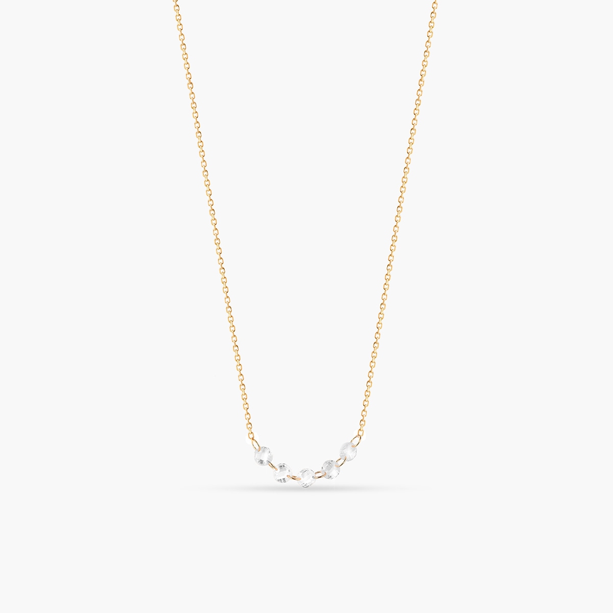 Naszyjnik złoty z cyrkoniami