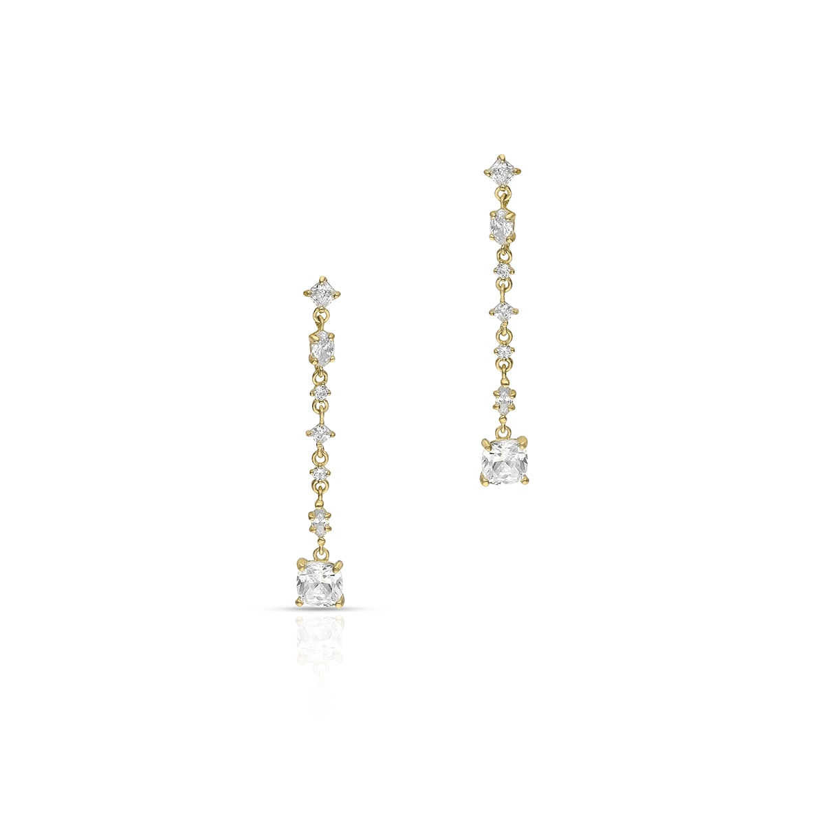 Kolczyki złote z cyrkoniami