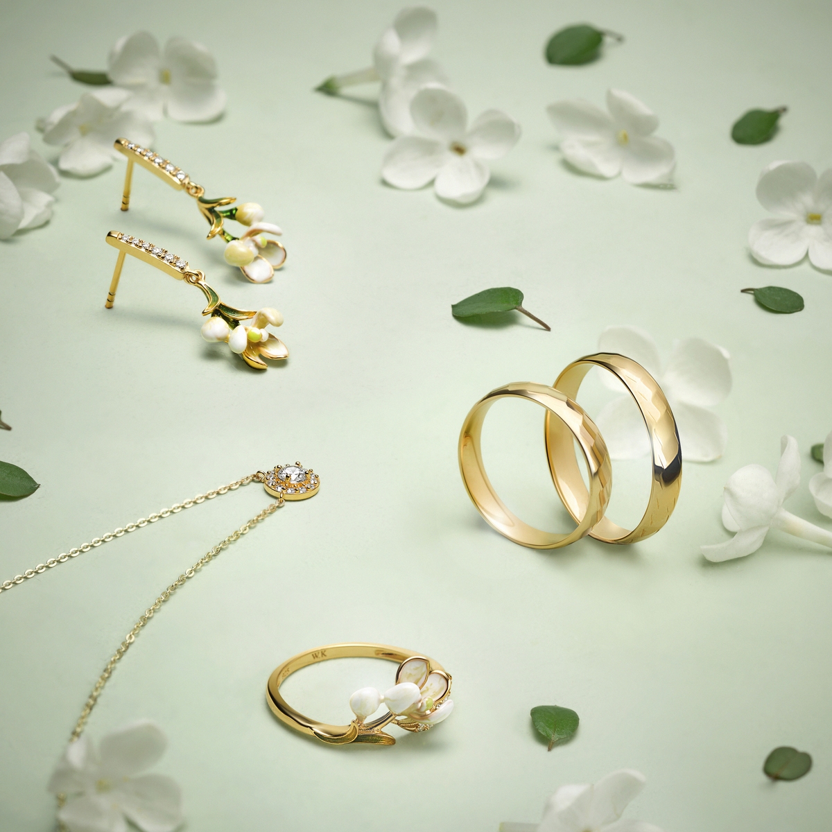 Kolczyki srebrne Kwiaty Nocy Konwalia