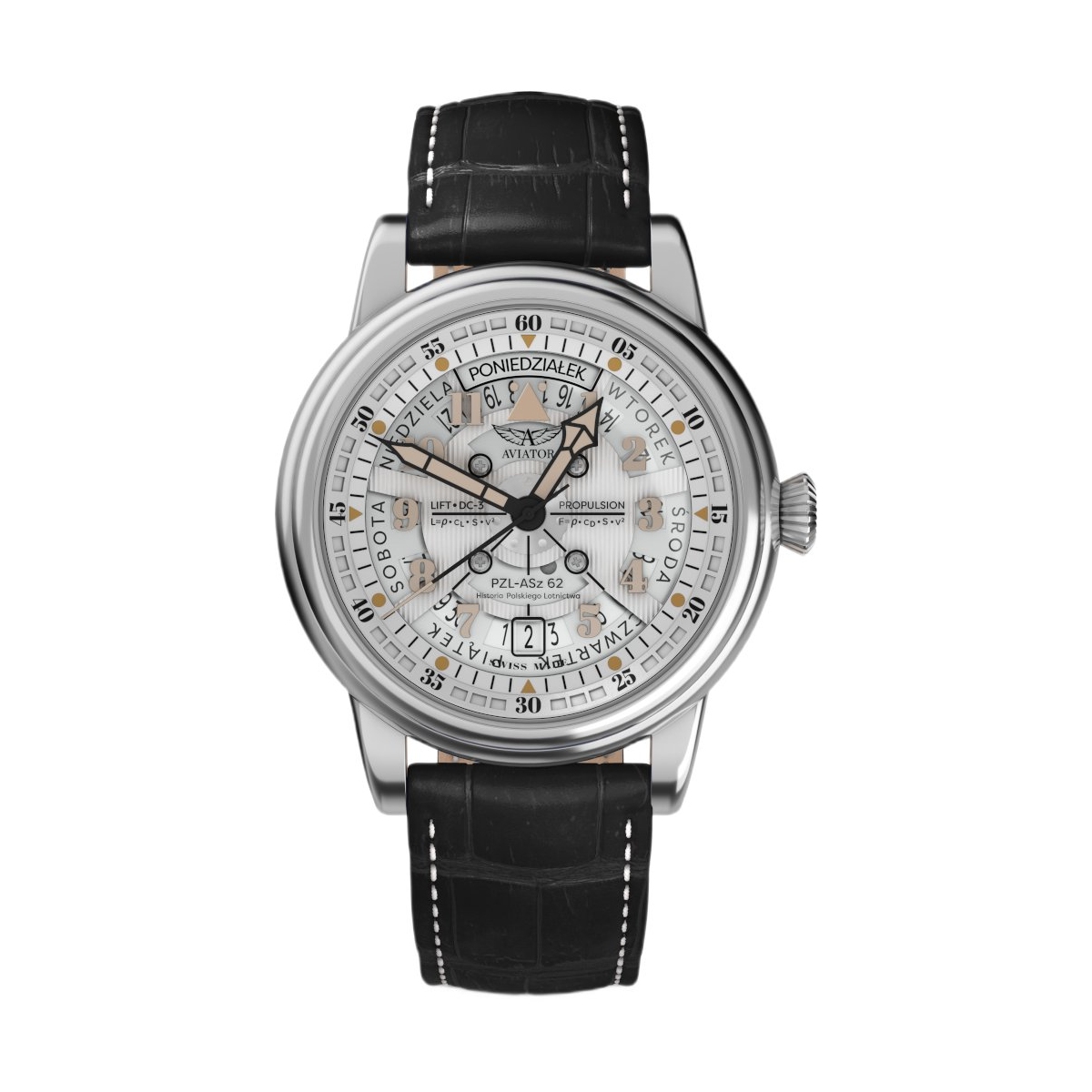 ZEGAREK AVIATOR DOUGLAS DAY-DATE MECA-41 POLSKA EDYCJA