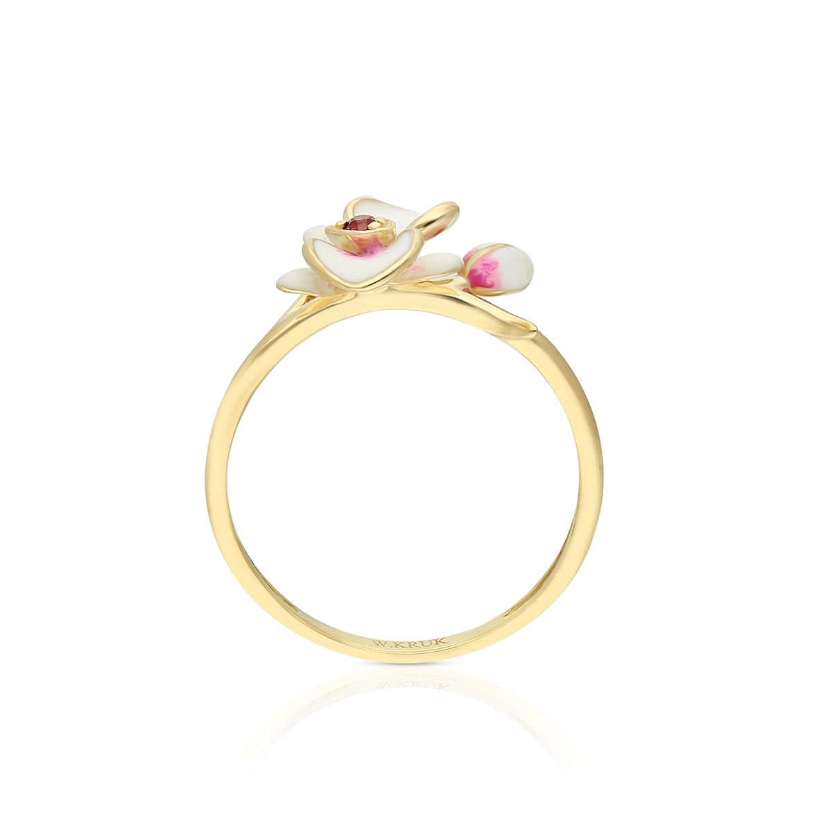 Pierścionek złoty Kwiaty Nocy