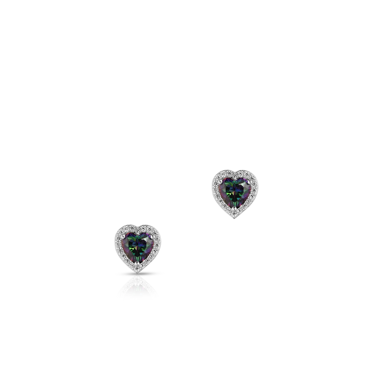 Kolczyki srebrne serca