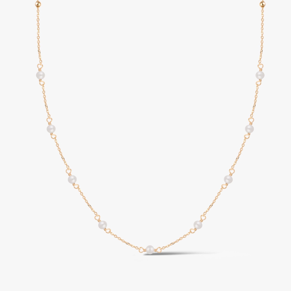 Naszyjnik złoty z perłami