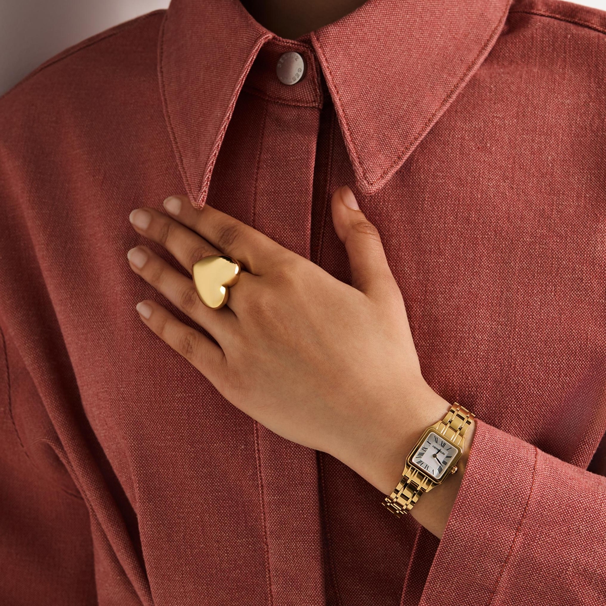 Pierścionek srebrny pozłacany