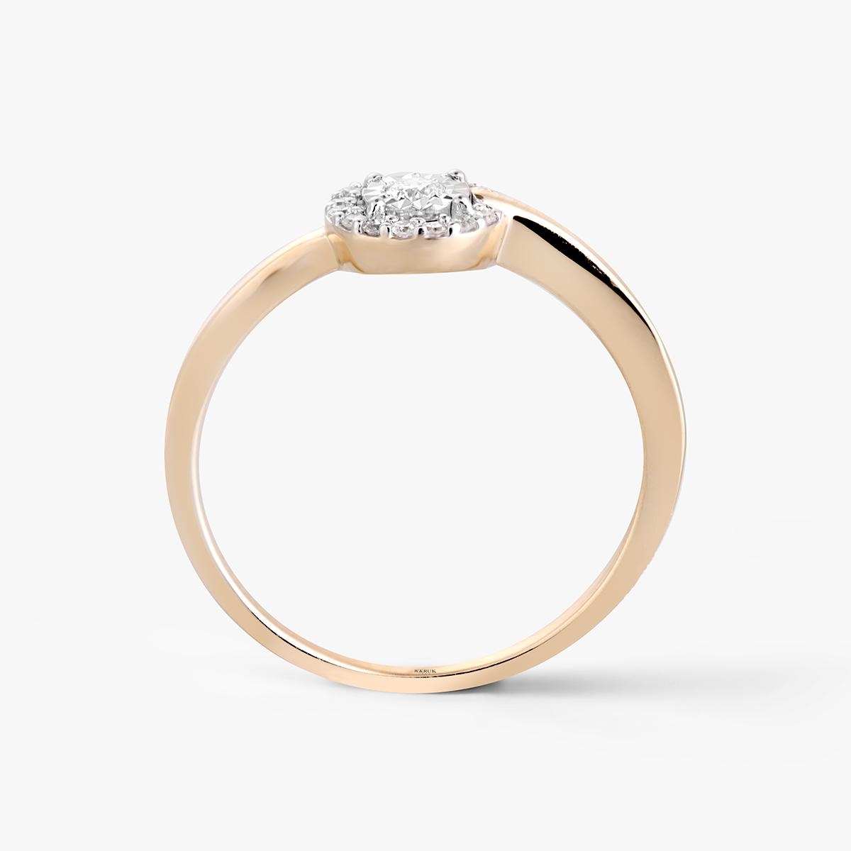 Pierścionek złoty z diamentami