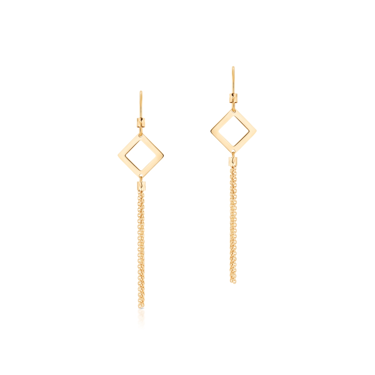 Kolczyki złote romby