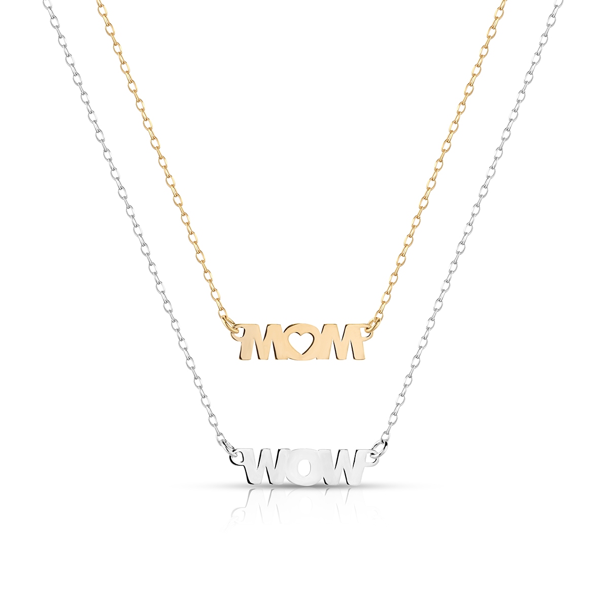 Naszyjnik srebrny kaskadowy Wow Mom