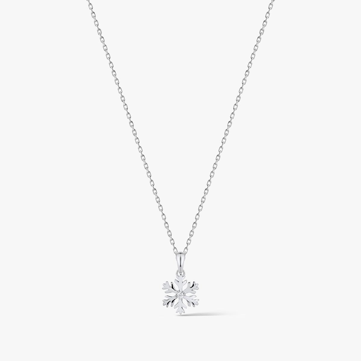 Wisiorek srebrny śnieżynka