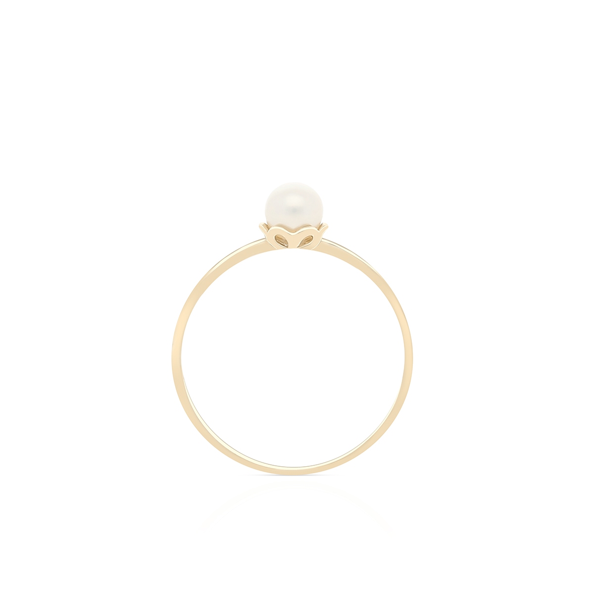 Pierścionek złoty z perłą