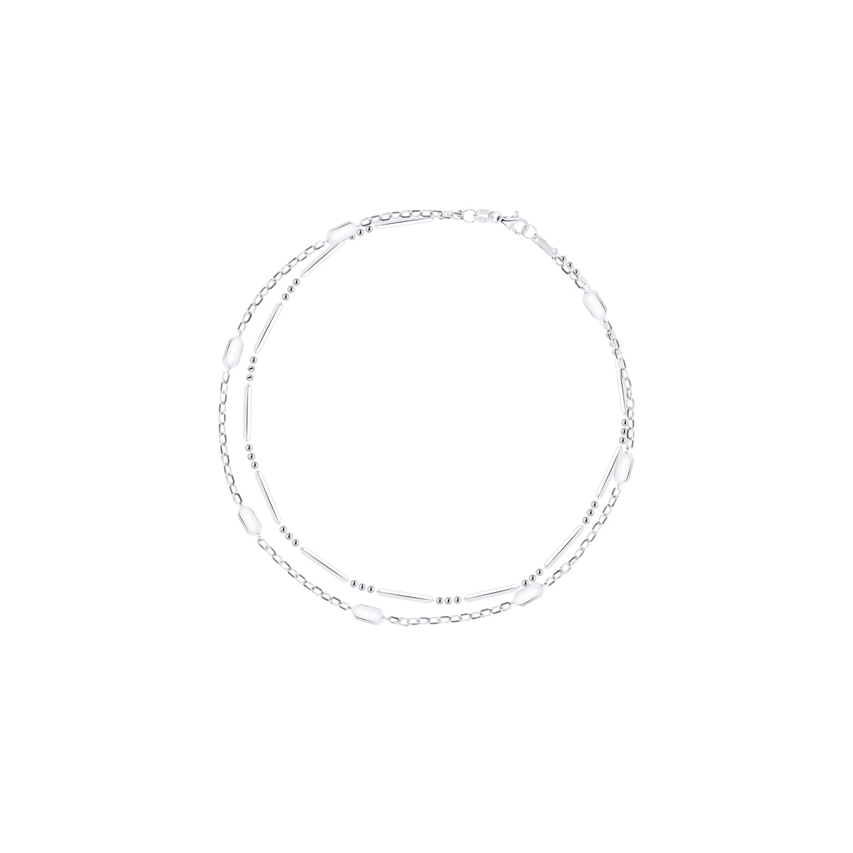 Bransoletka srebrna podwójna