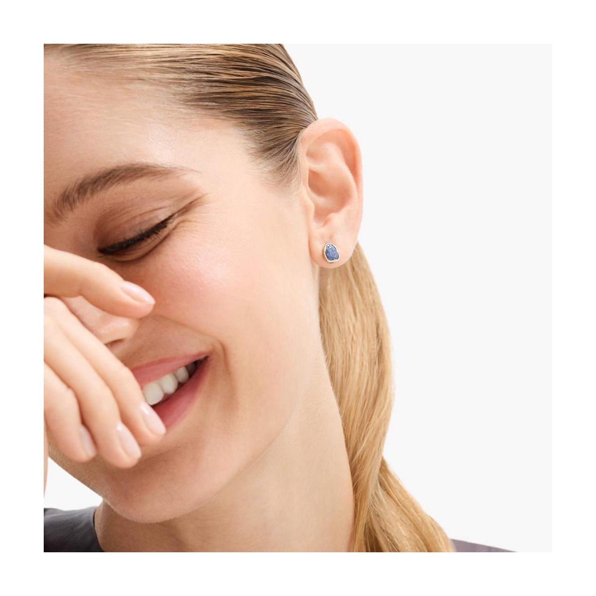 Kolczyki złote z awenturynem Saint Tropez