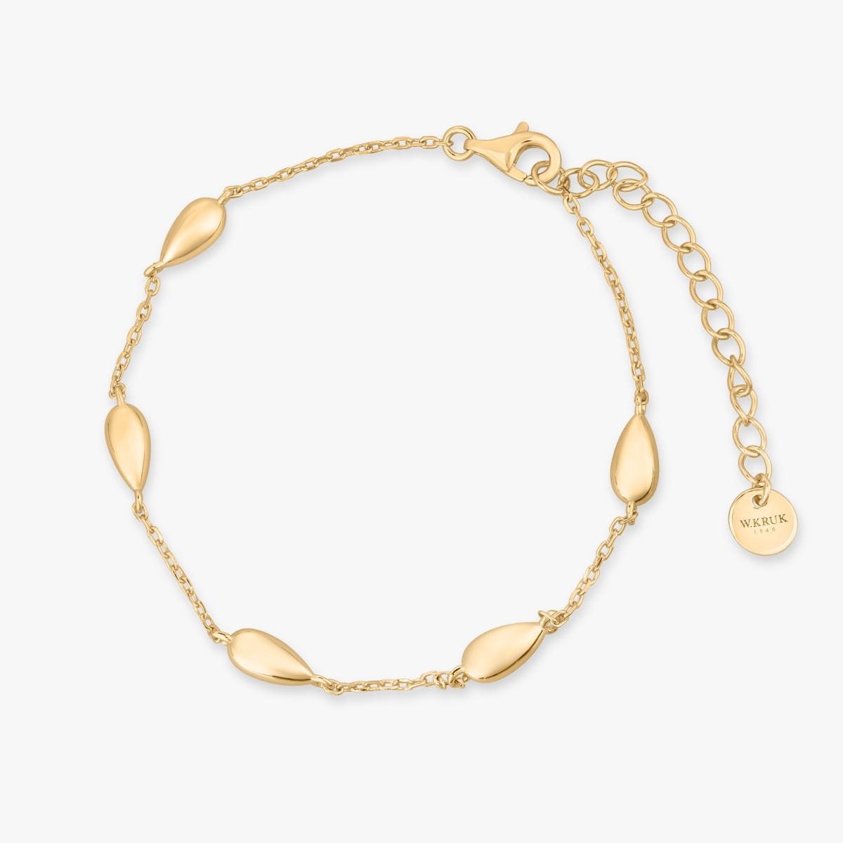 Bransoleta srebrna pozłacana