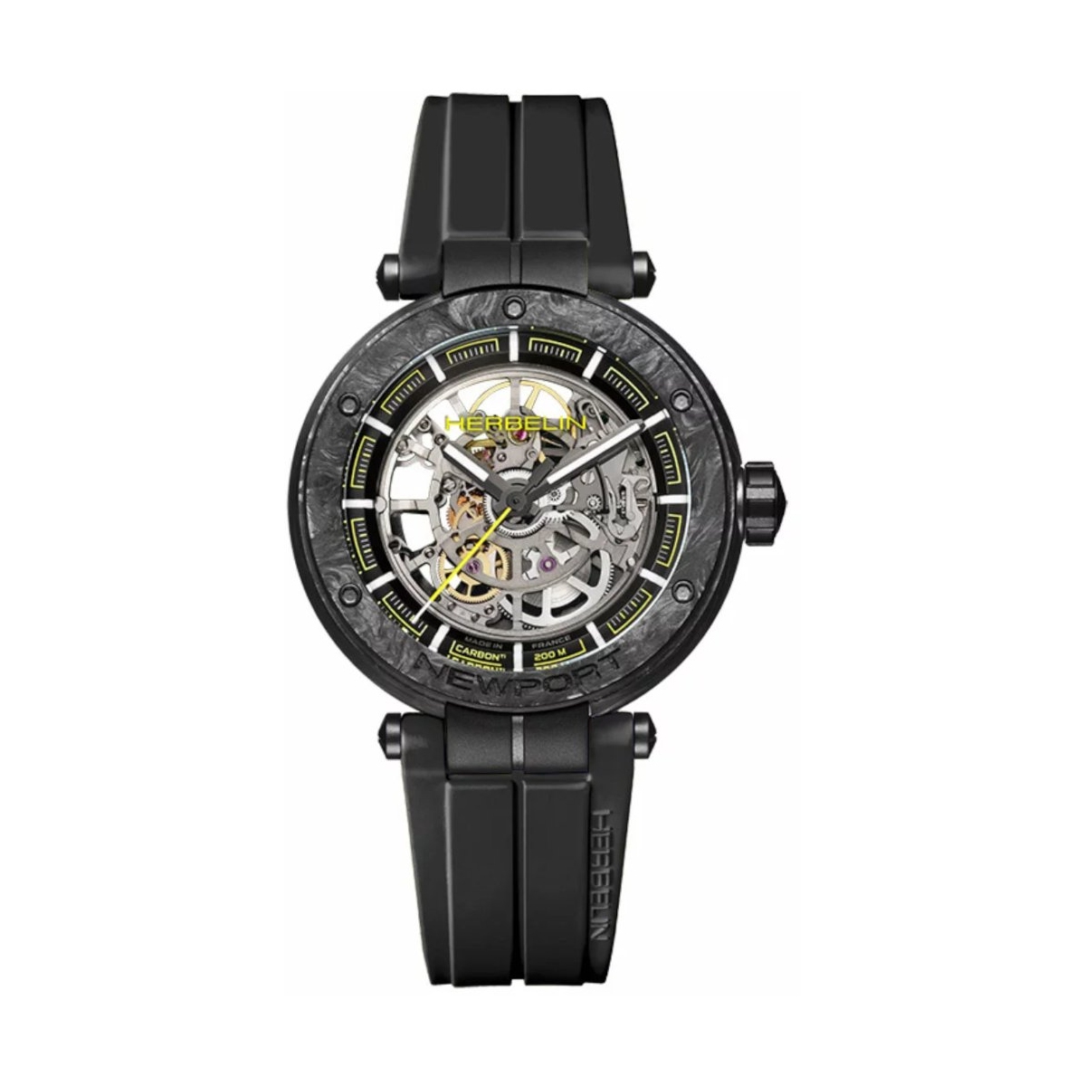 ZEGAREK HERBELIN NEWPORT CARBON TITANIUM AUTOMATIC SKELETON