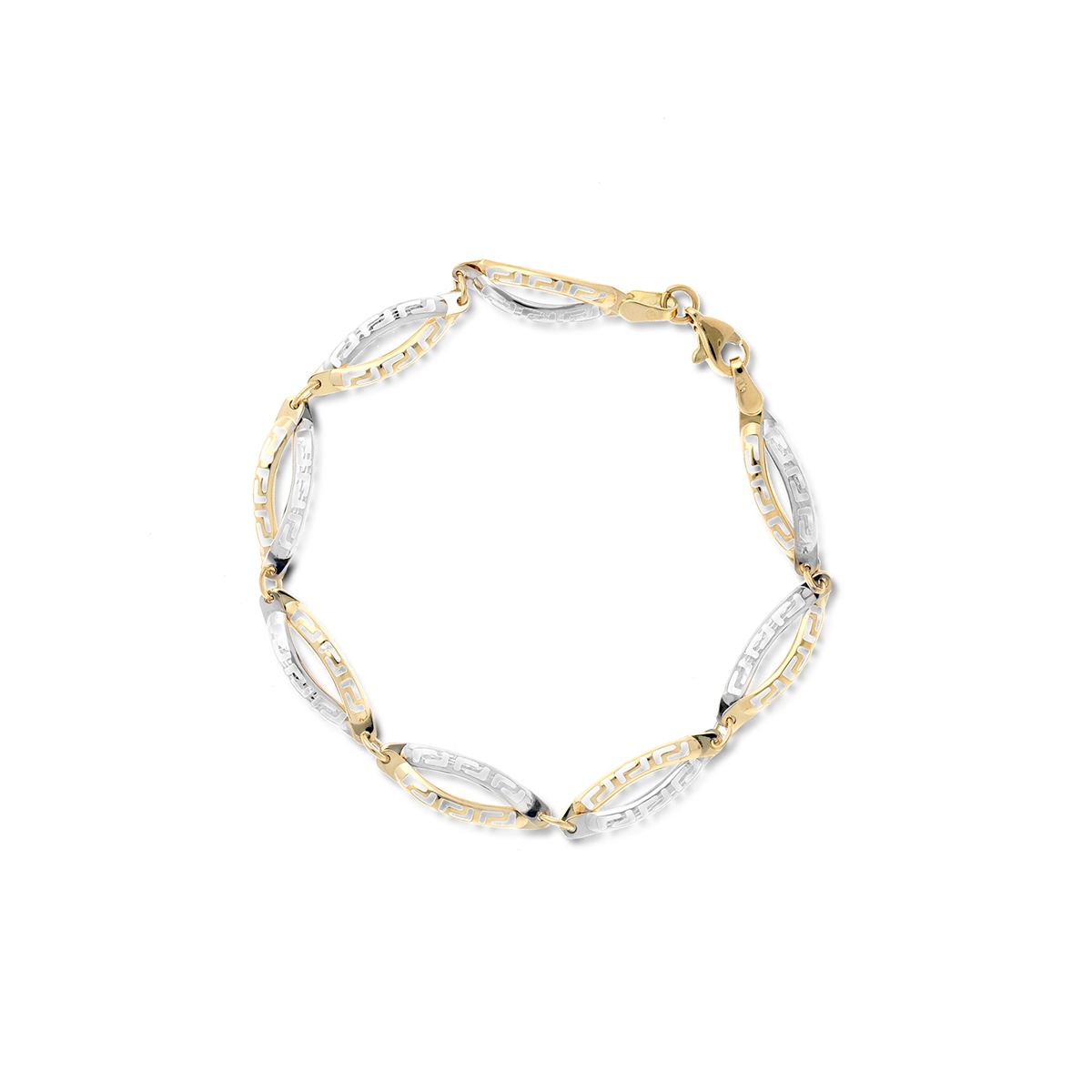 Bransoleta złota bicolor