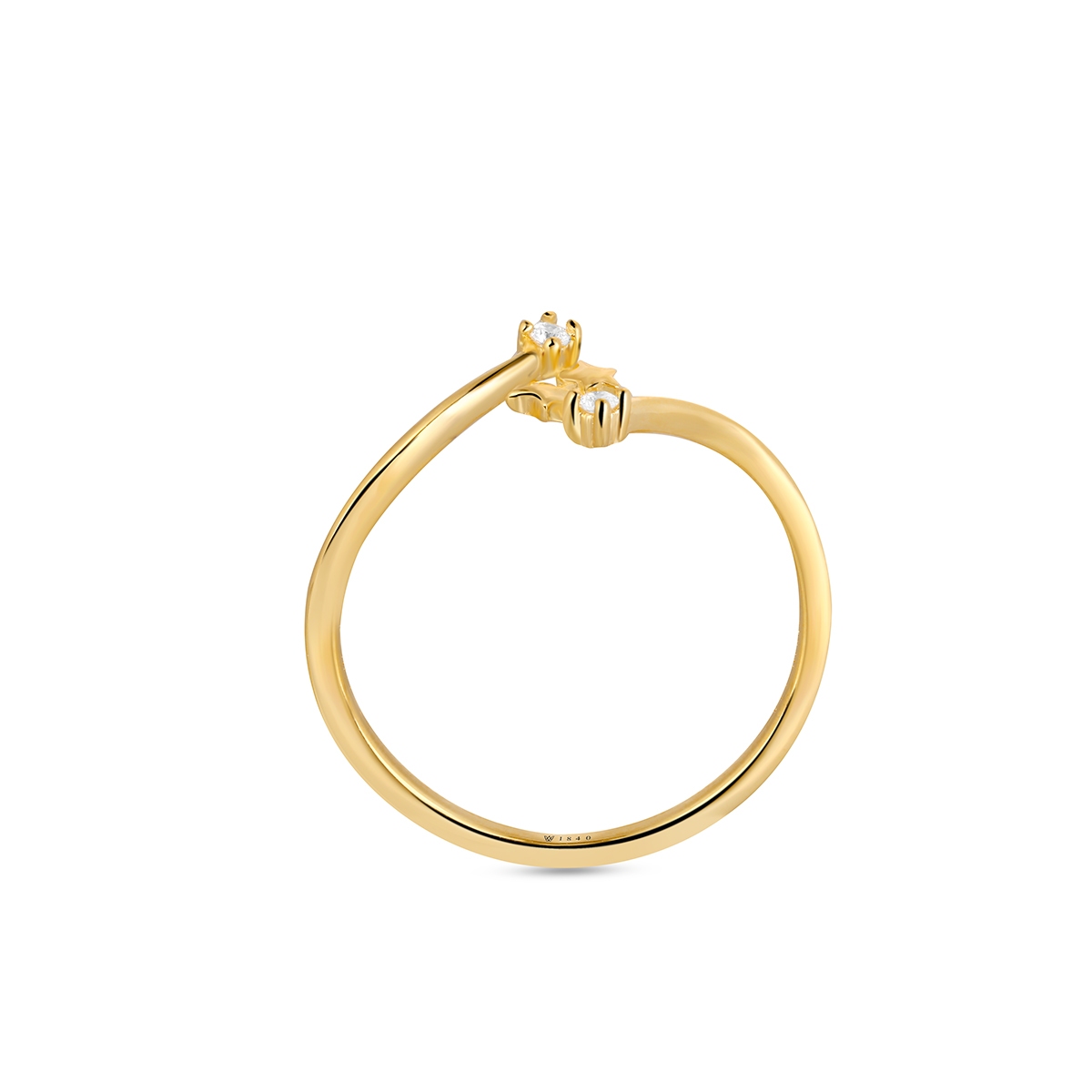 Pierścionek srebrny pozłacany