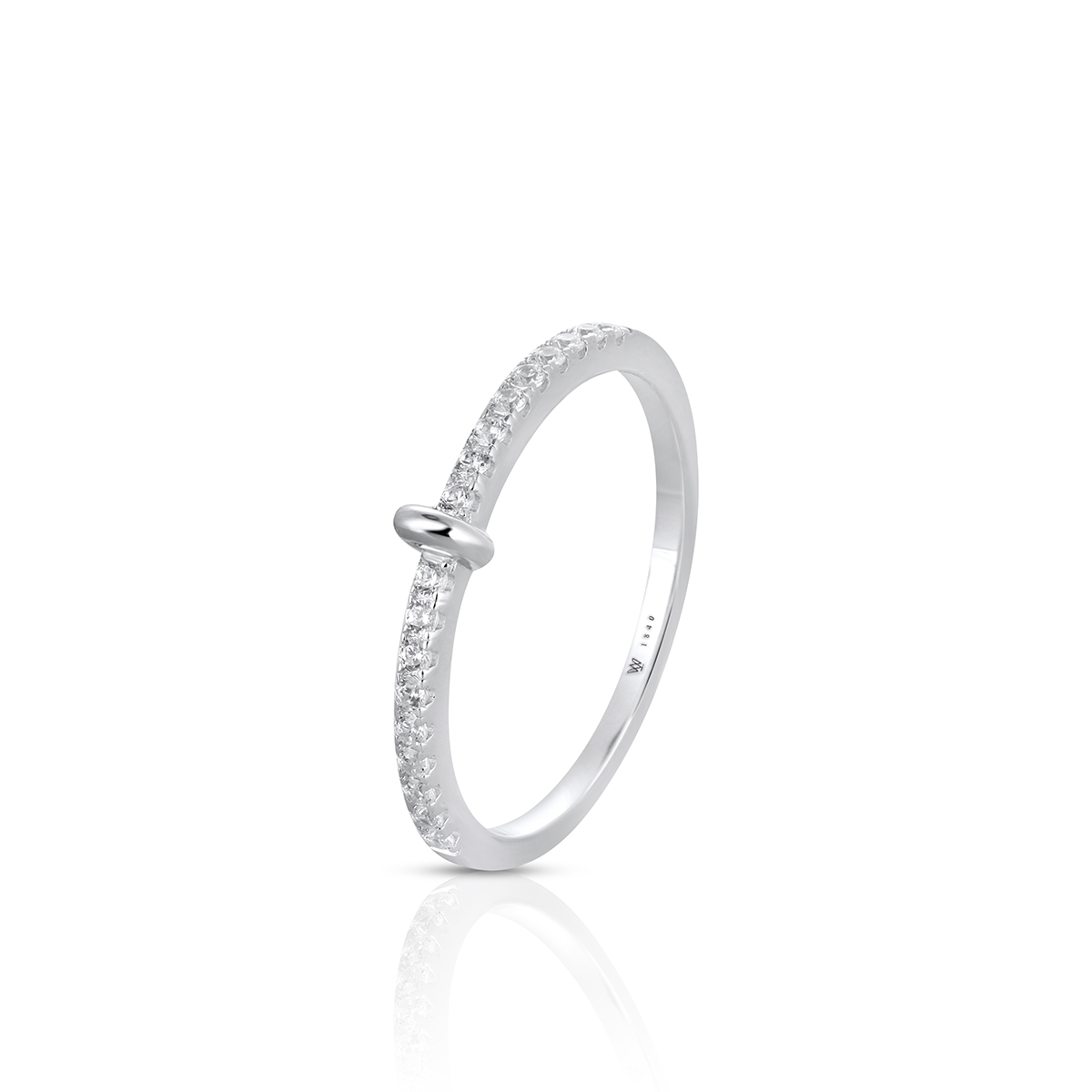 Pierścionek srebrny z cyrkoniami