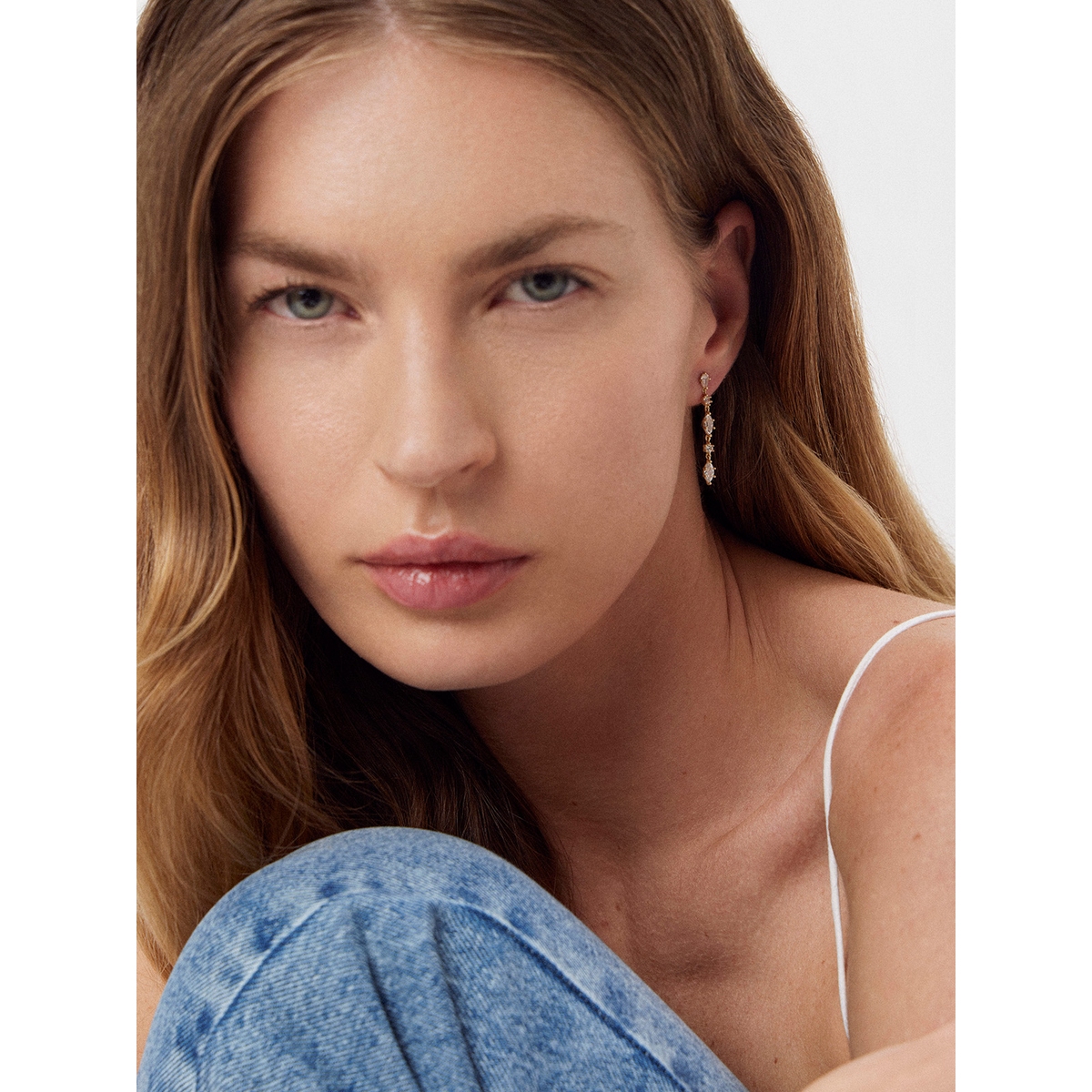 Kolczyki złote z cyrkoniami Ceremonials