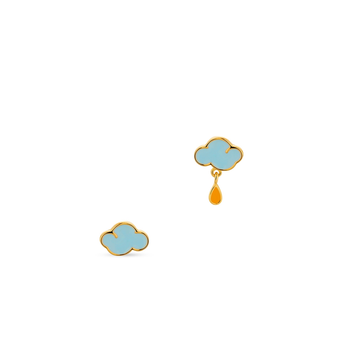 Kolczyki srebrne z motywem chmurki