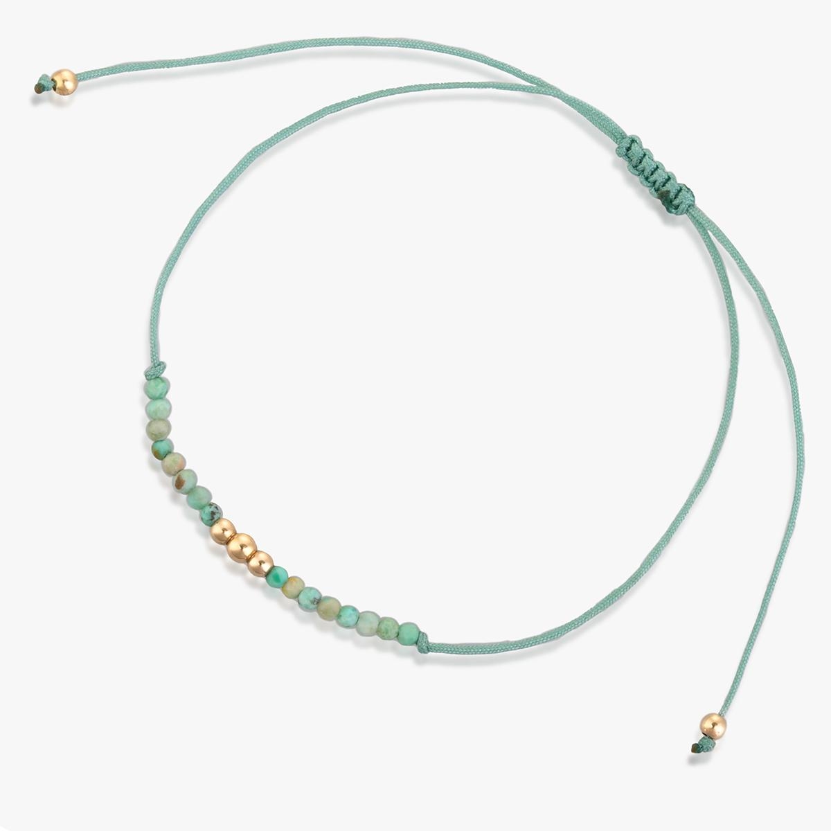 Bransoleta sznurkowa z turkusami