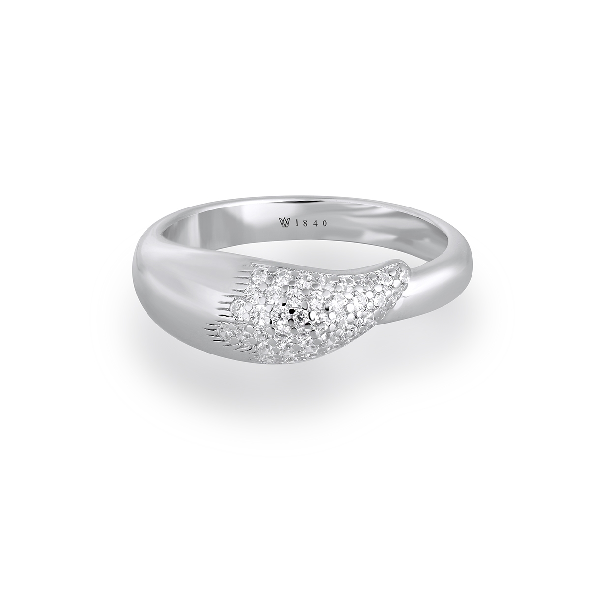 Pierścionek srebrny z cyrkoniami