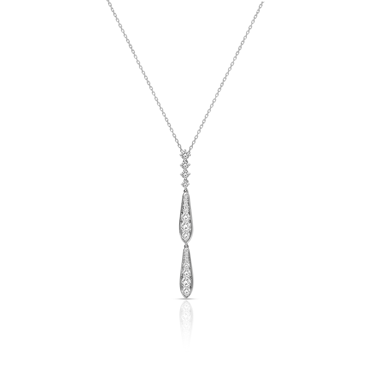 Naszyjnik białe złoto z brylantami