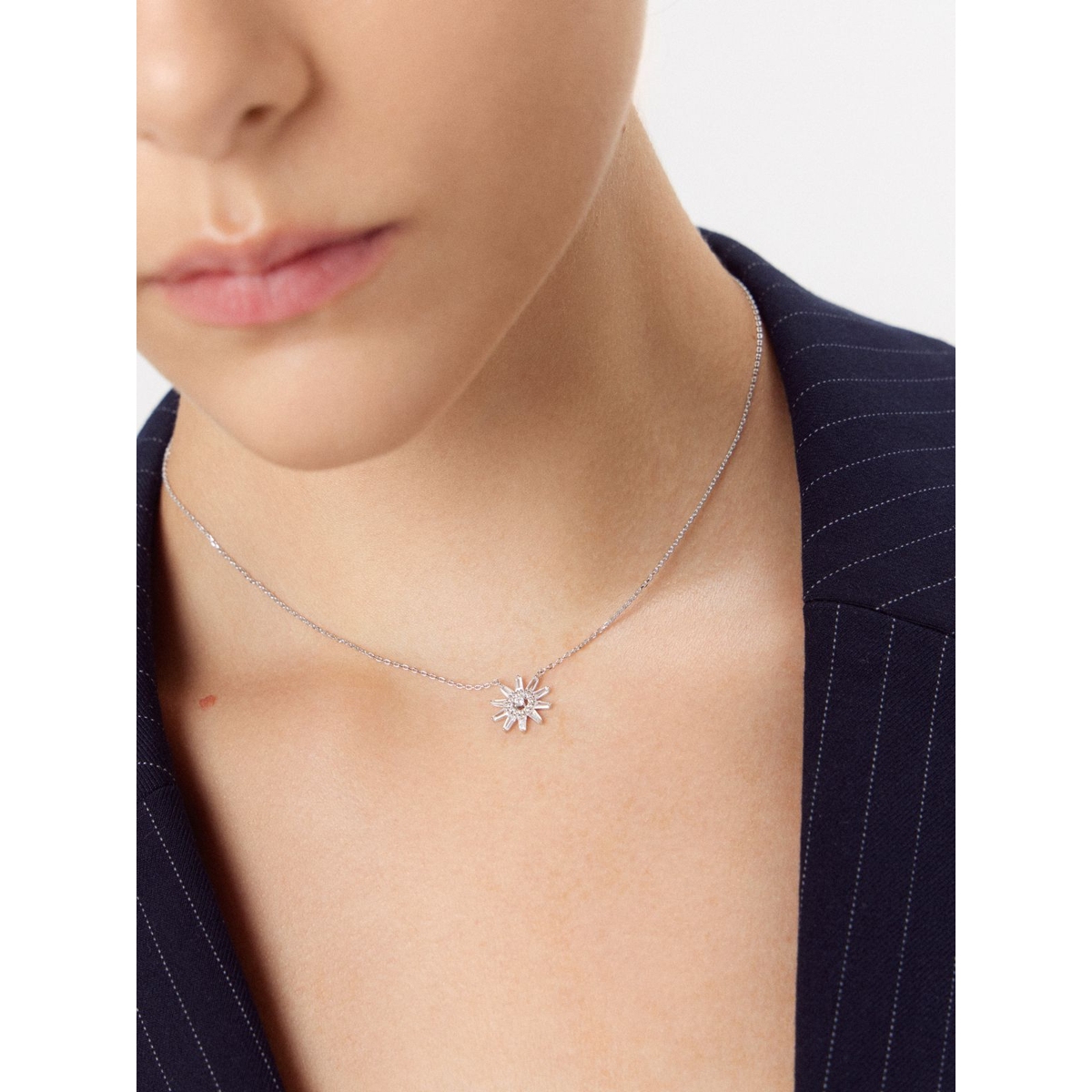 Naszyjnik srebrny z cyrkoniami