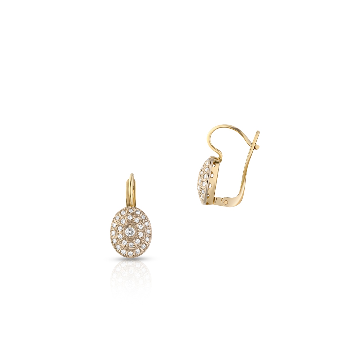 Kolczyki złote z brylantami