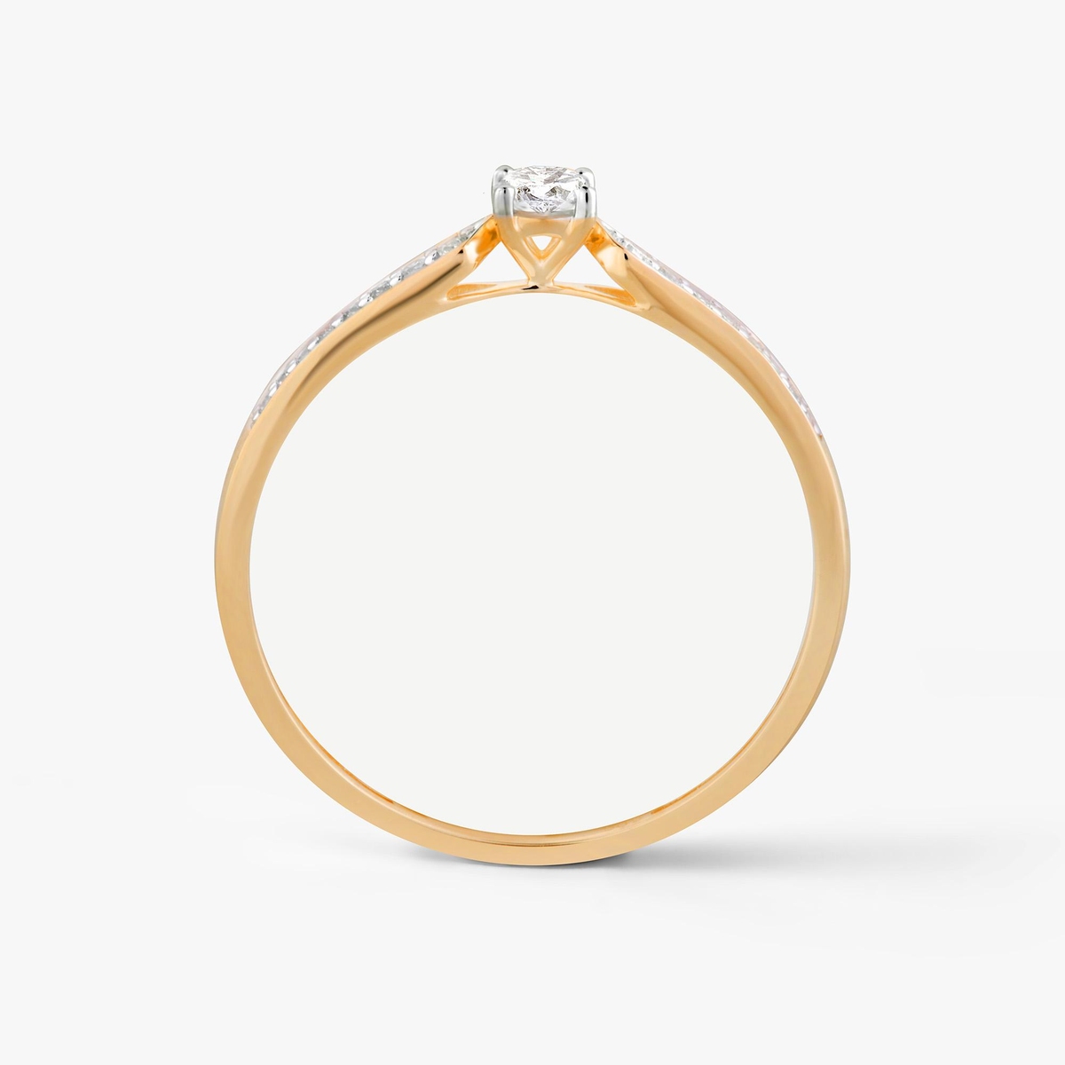 Pierścionek złoty z diamentami