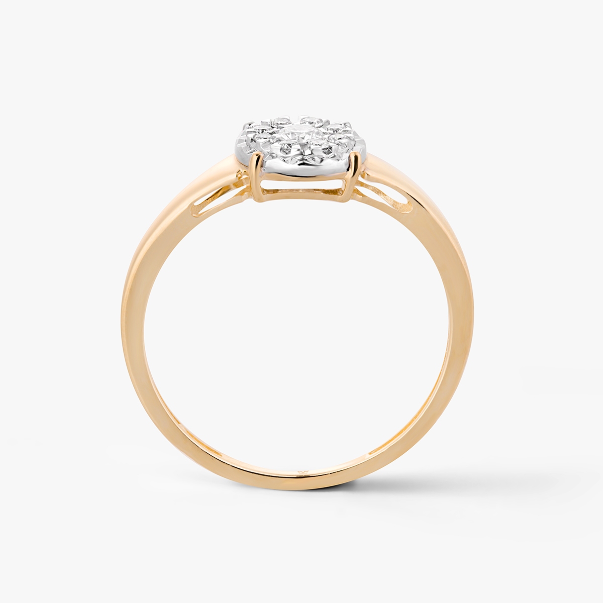 Pierścionek złoty z diamentami