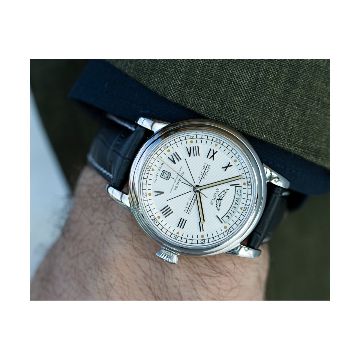 ZEGAREK AVIATOR DOUGLAS DAY-DATE POLSKA EDYCJA