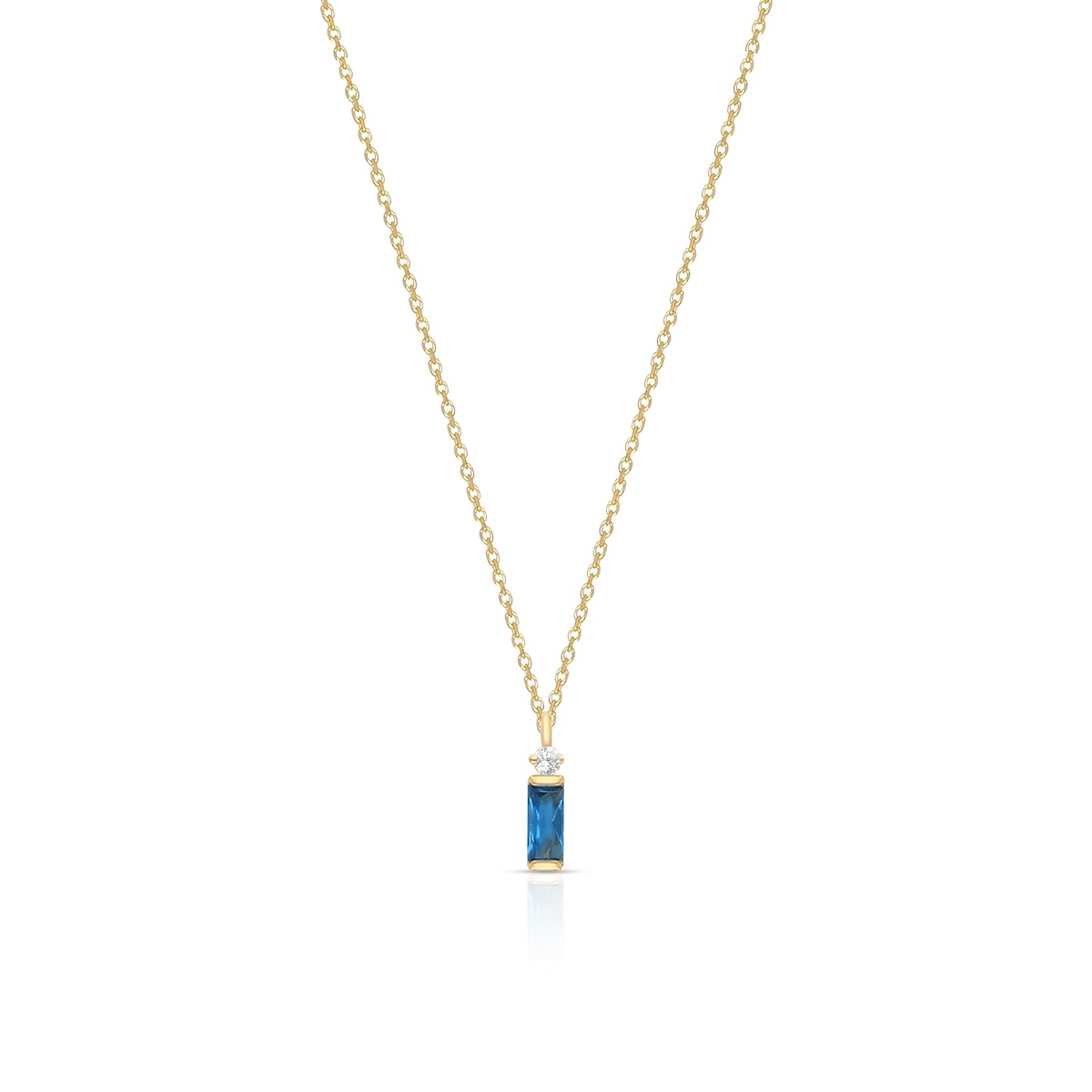 Naszyjnik złoty z cyrkoniami