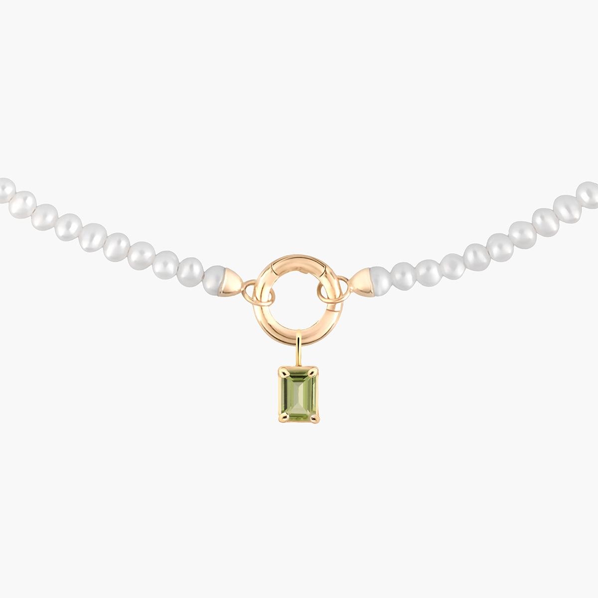 Wisiorek złoty z oliwinem