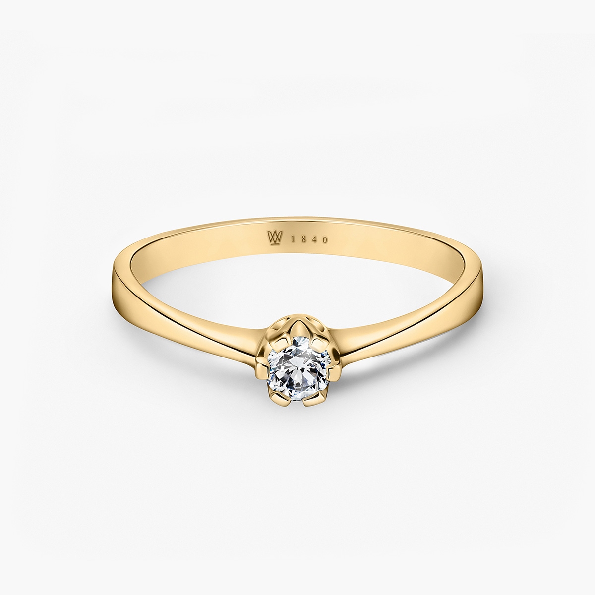 Pierścionek zaręczynowy złoty Jedyny