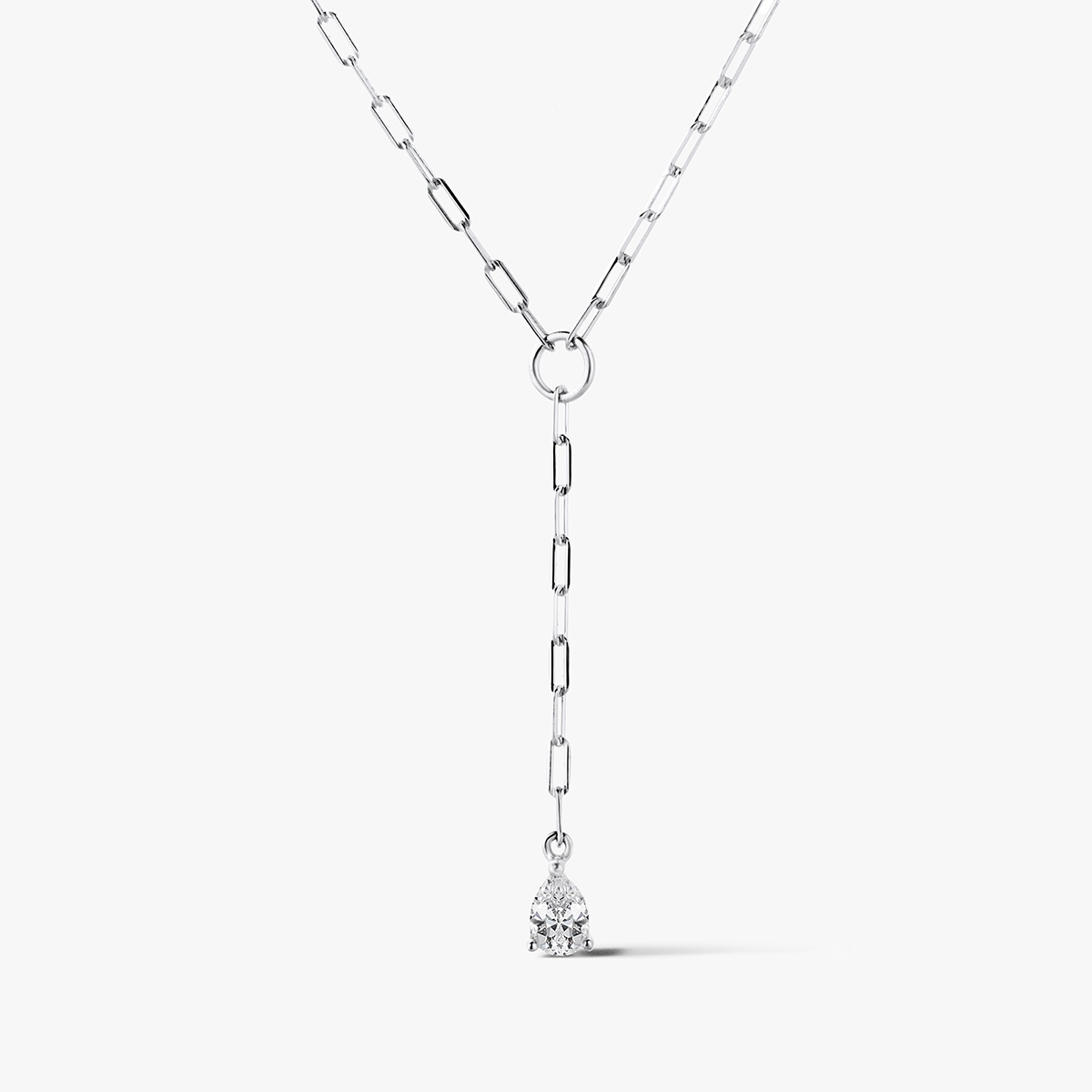 Naszyjnik srebrny z cyrkonią