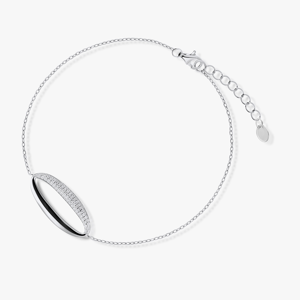 Bransoleta srebrna z cyrkoniami