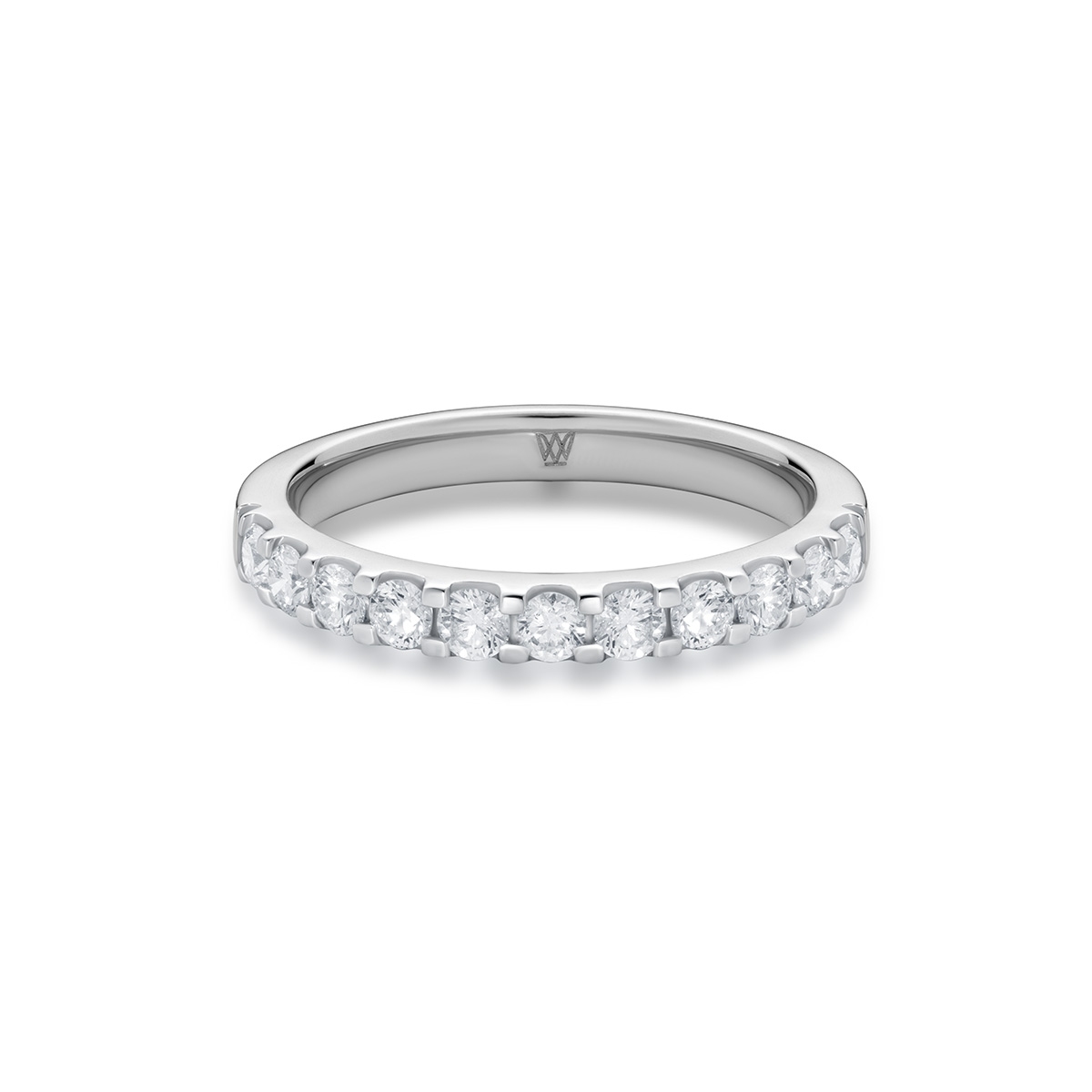 Pierścionek białe złoto z diamentami