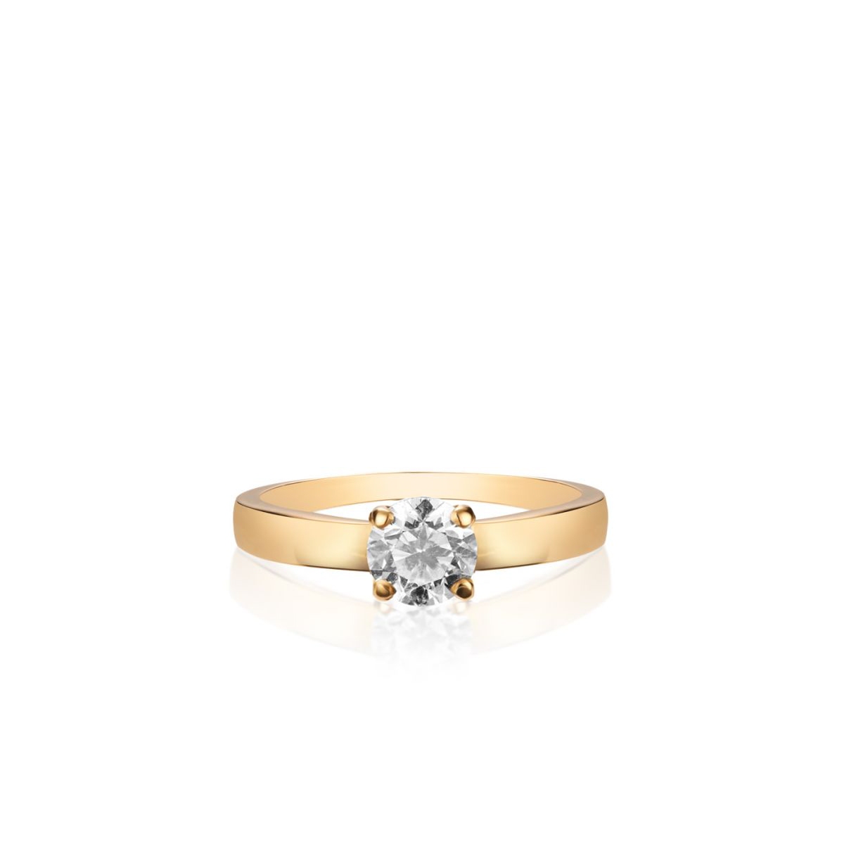 Pierścionek zaręczynowy złoty Szczęśliwy