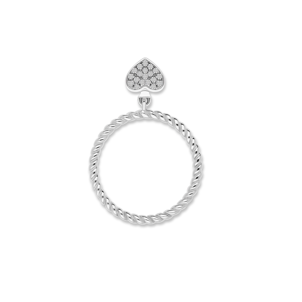 Pierścionek srebrny serce