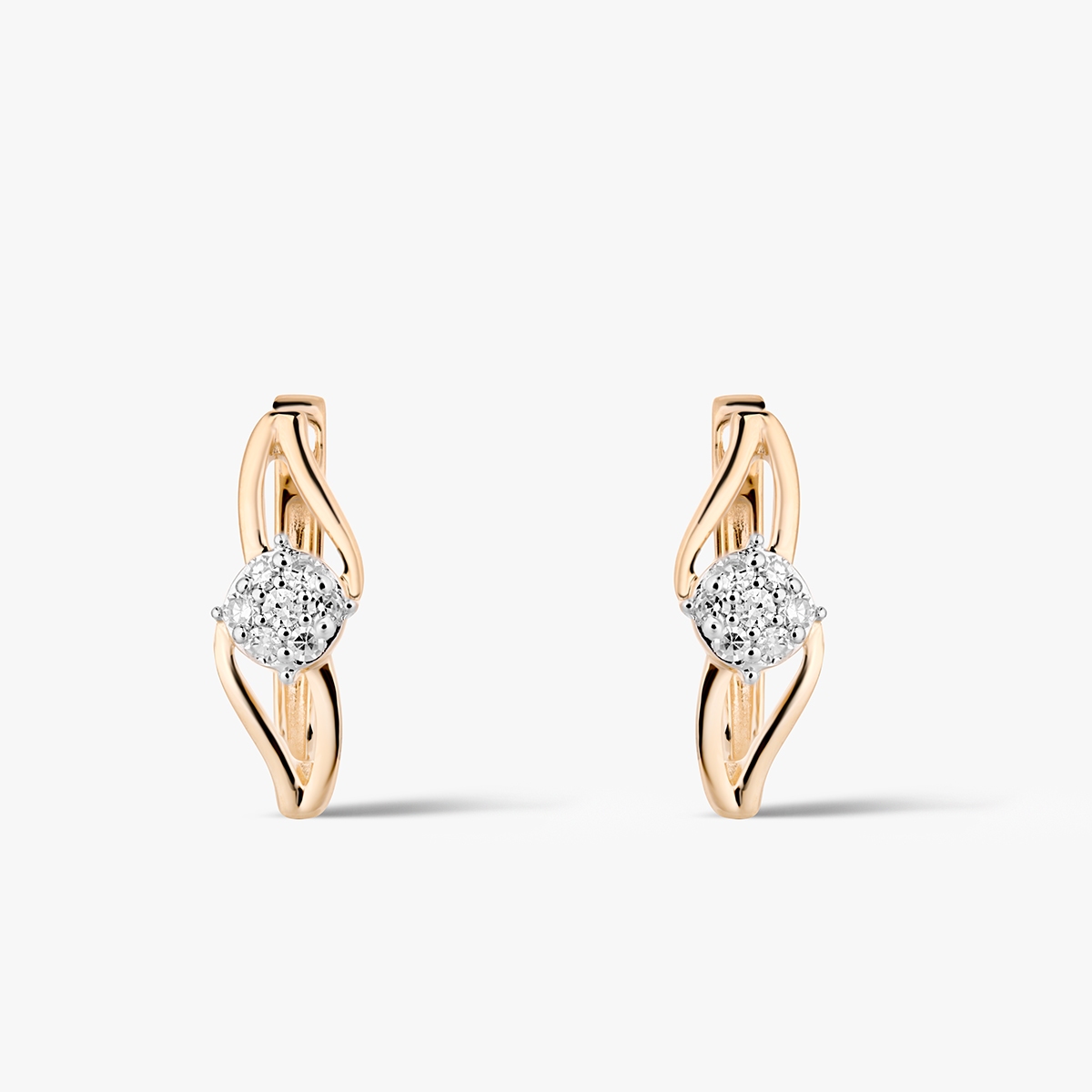 Kolczyki złote z diamentami