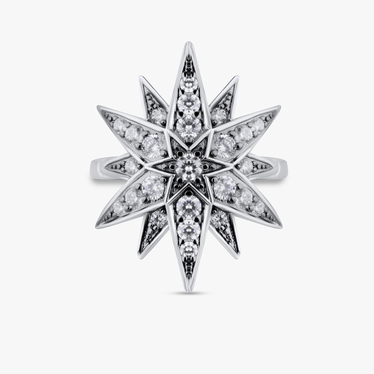 Pierścionek srebrny Royal Star