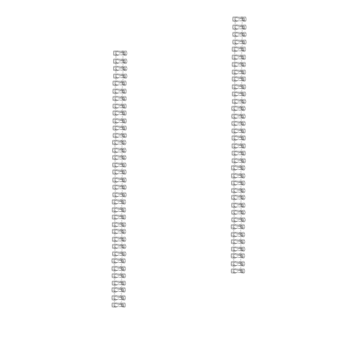 Wiszące kolczyki z białymi cyrkoniami Boss Babe