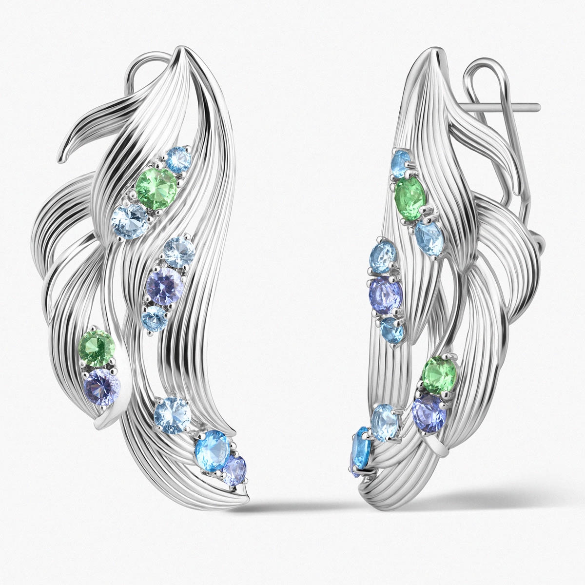 Kolczyki srebrne KOI