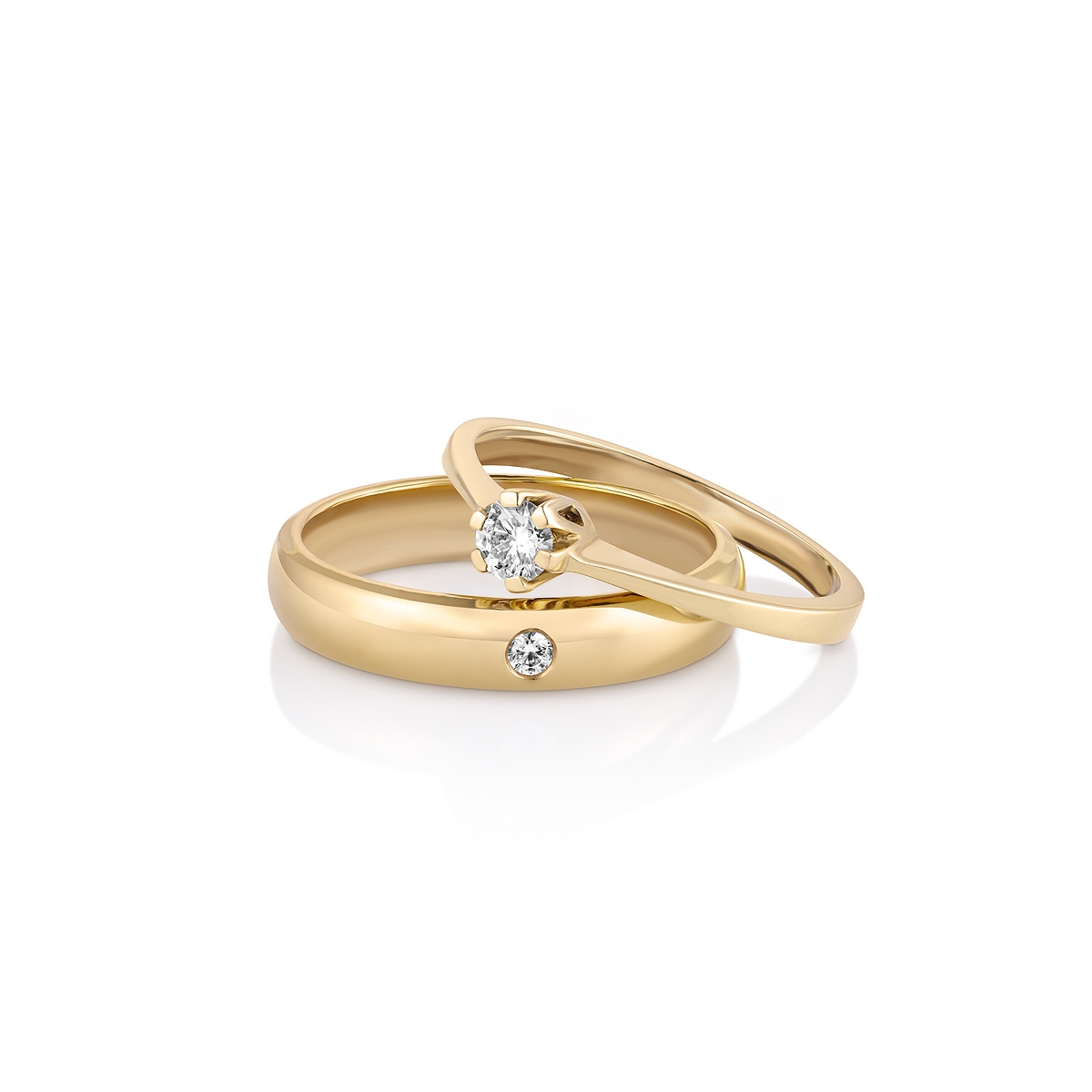 Pierścionek zaręczynowy złoty Jedyny