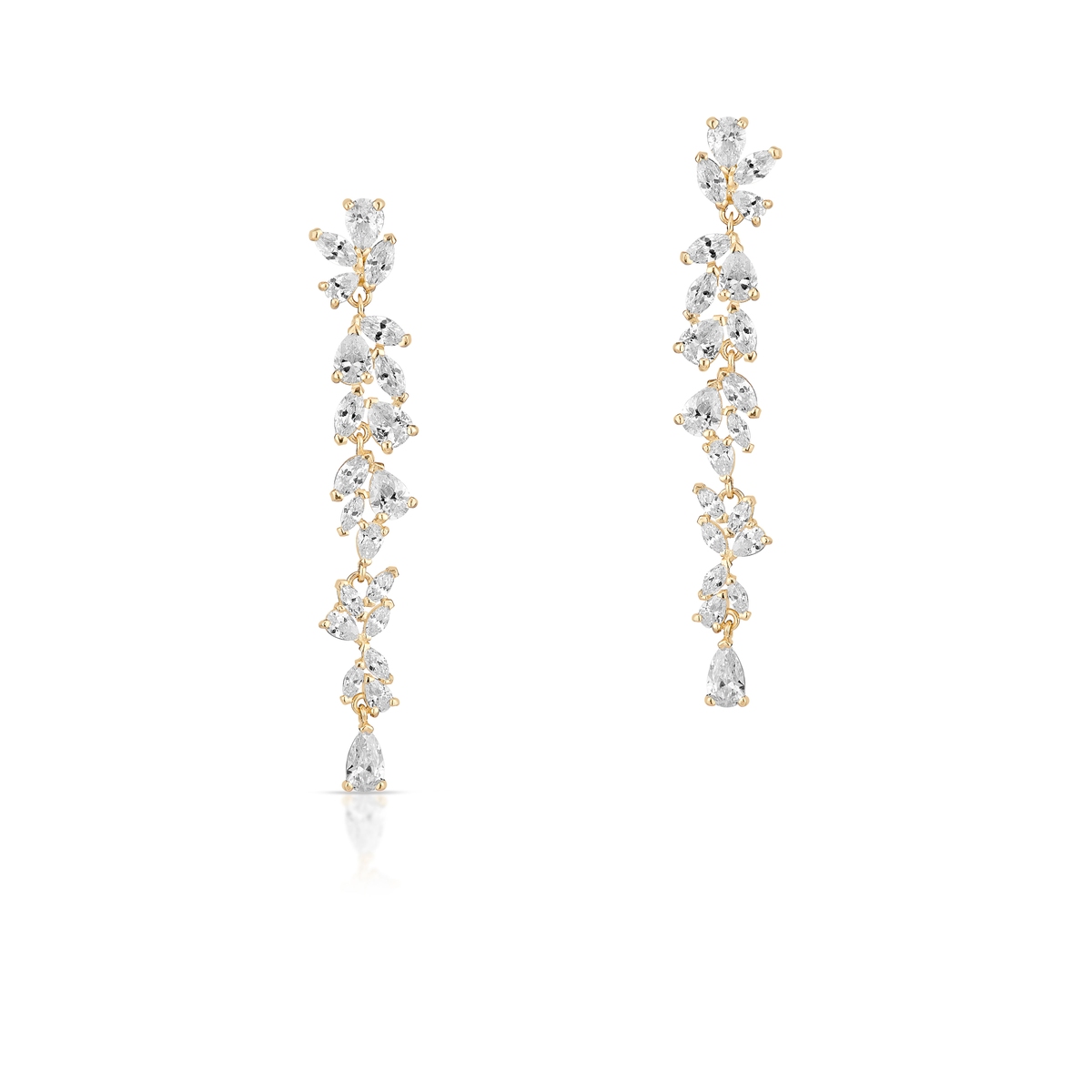 Kolczyki złote z cyrkoniami